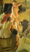 Anders Zorn badande kullor i bastun oil painting artist